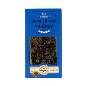 Травяной сбор прессованный «Чёрный чай с чабрецом», 50 г.jpg