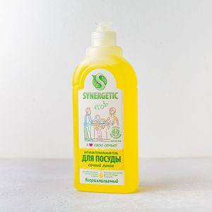Гель для мытья посуды антибактериальный  SYNERGETIC Сочный лимон.JPG