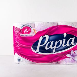 Туалетная бумага PAPIA ,8 рулонов.jpg