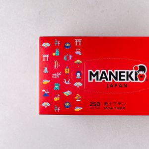 Салфетки бумажные двухслойные Maneki Red , 250 шт.jpg