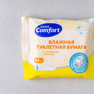 Влажная туалетная бумага Smart comfort с экстрактом ромашки , 42 шт.jpg
