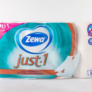 Туалетная Бумага Zewa Just1 Flowers Четырехслойная ,8 рул.jpg