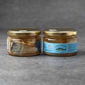 Скумбрия атлантическая натуральная  в стекл.банке, 250гр..jpg