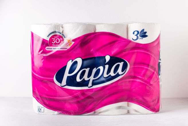 Туалетная бумага PAPIA , 12 рулонов.jpg