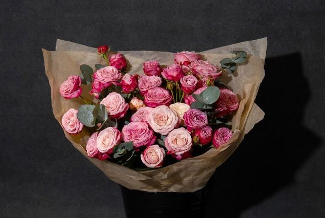 Букет № 13 Розы мадам бомбастик с эвкалиптом, 11 шт.jpg