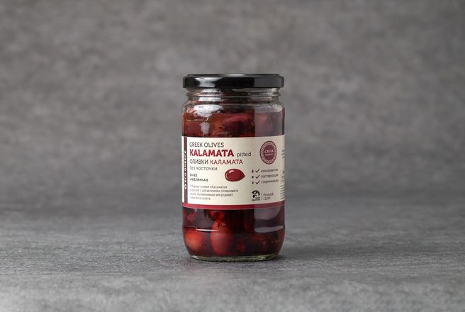 Оливки Каламата без косточки, Греция, 200 гр.jpg